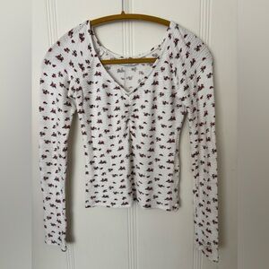 Cute Floral Women's Y2K Top.